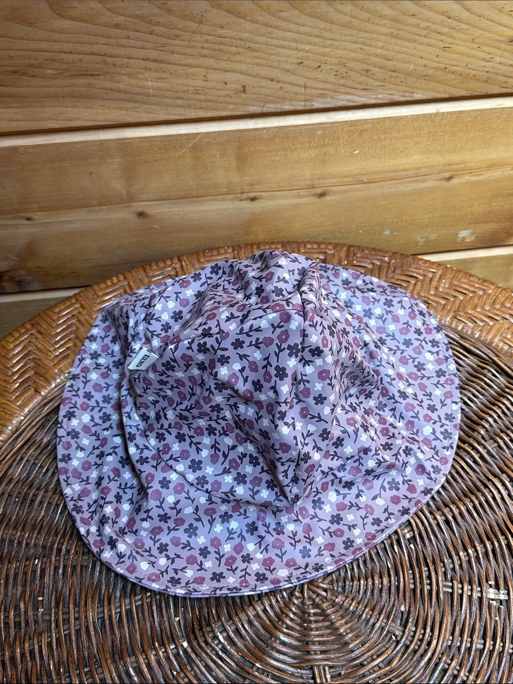 Kuling Vasa rain hat fisherman lilac floral insulated earflaps size 52-54